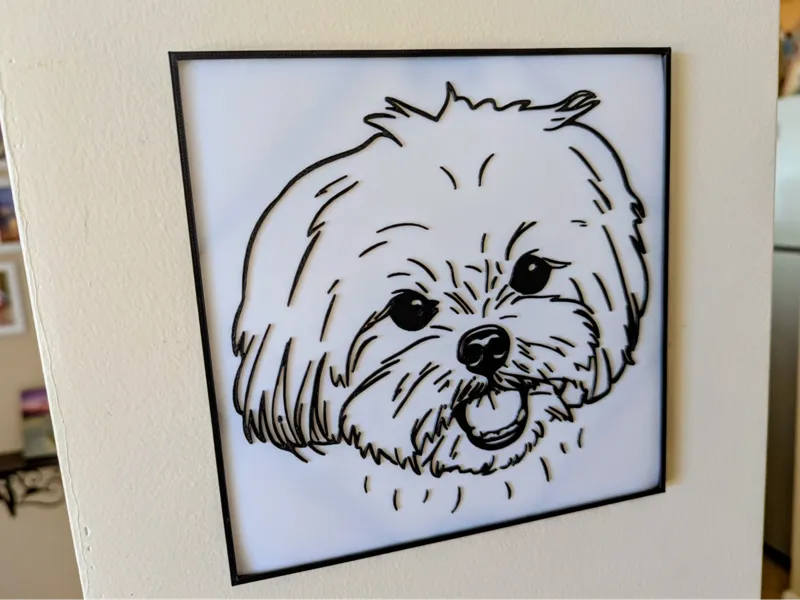 Maltese wall art with frame