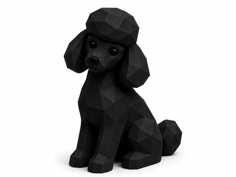 Poodle decorative statue.