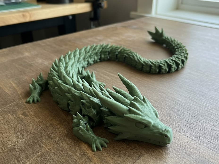 Spiked Articulated print in place Dragon