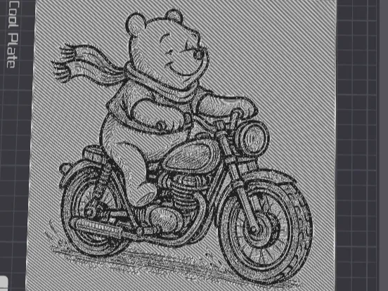 Pooh On A Bike
