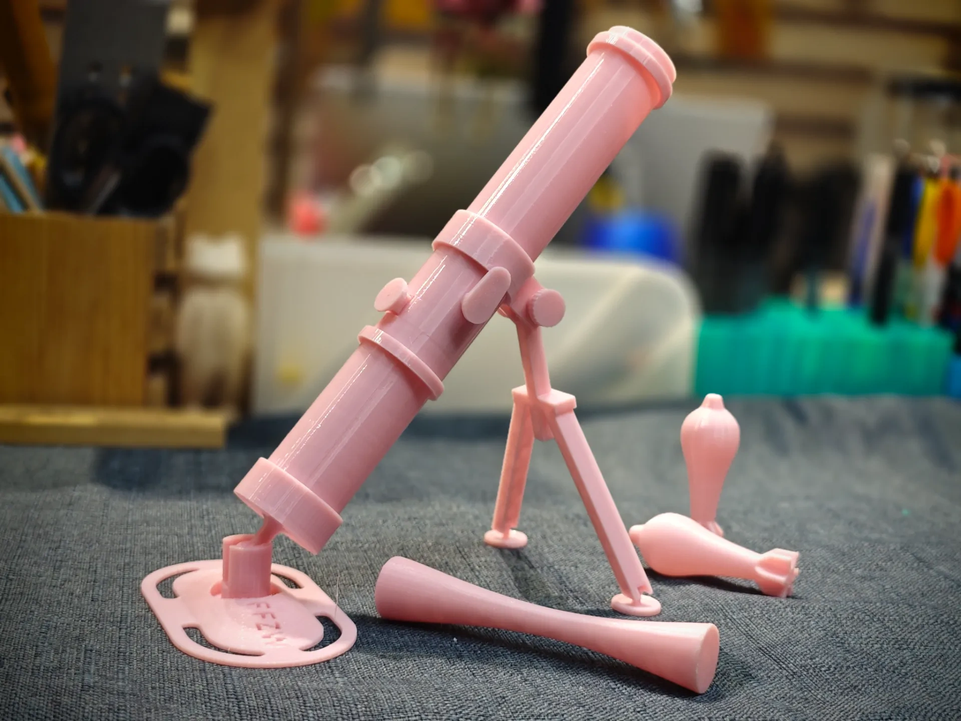 Miniatura 1 do modelo 3D Launchable Mortar Model Plus (Full Print Assembly)