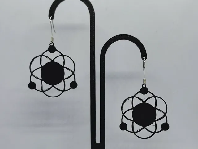 Pendientes Loto Negro