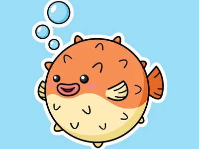 Happy puffer fish