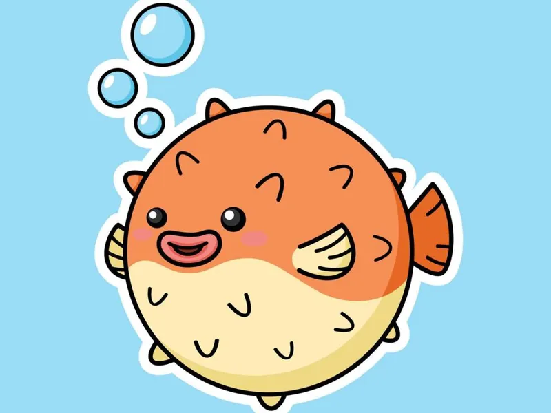 Happy puffer fish