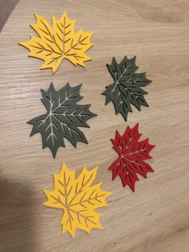 Modelo para impresión 3D: Leaf coaster — vista de referencia 4