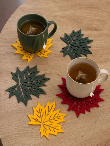 Modelo para impresión 3D: Leaf coaster — vista de referencia 2
