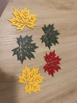 Modelo para impresión 3D: Leaf coaster — vista de referencia 5