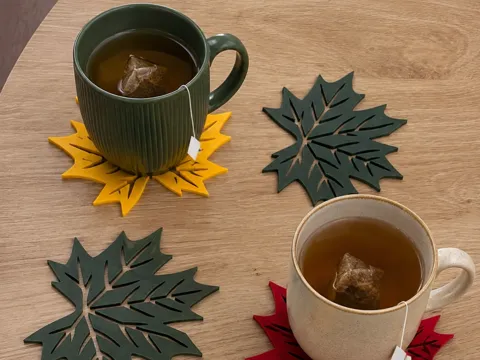 Modelo para impresión 3D: Leaf coaster — referencia de MakerWorld