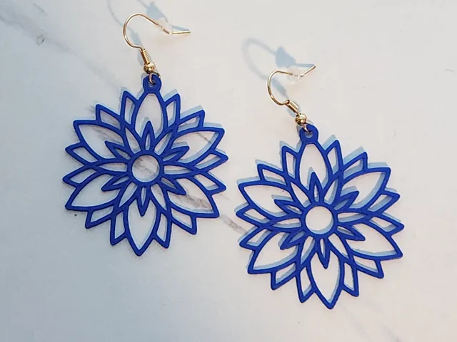 Mandala Flower Earrings