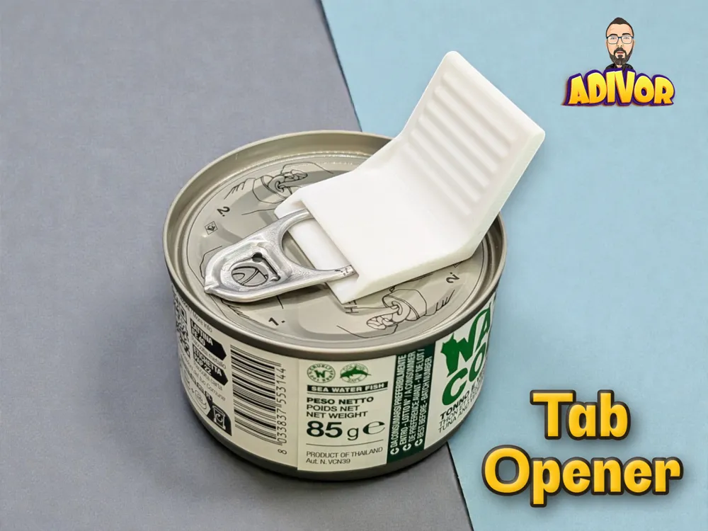 Universal Can Pull Tab Opener - No supports - Free 3D Print Model ...