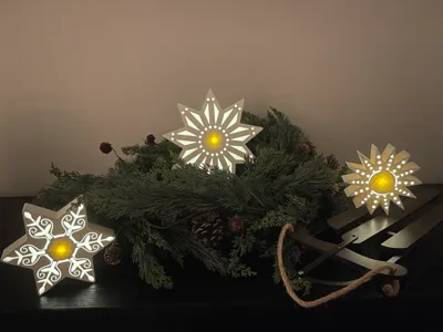 Festive LED Snowflake Lights 