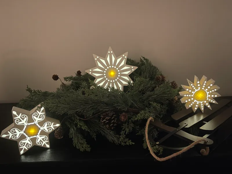 Festive LED Snowflake Lights 