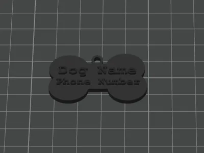 Customizable Dog Tag (No AMS required)