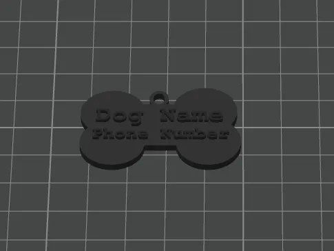 Customizable Dog Tag (No AMS required)
