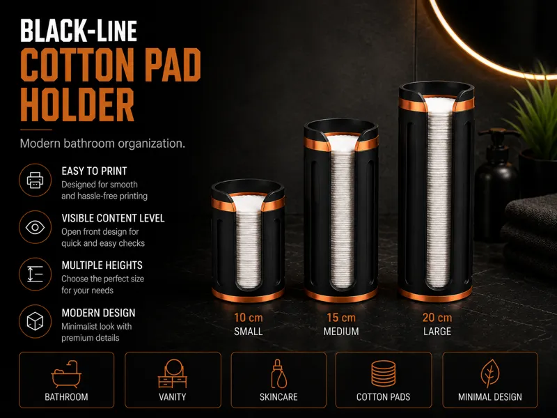 Black-Line - Cotton Pad Holder
