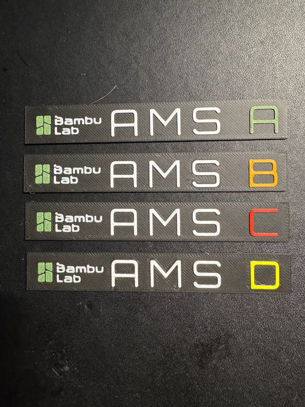 Simple AMS ID labels for multi AMS units - Free 3D Print Model - MakerWorld