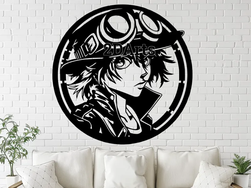 Steampunk Anime Art – STL for 3D & Laser Cut