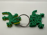 Porte-clés gecko articulé (flexi) — photo 1