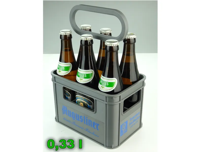 Augustiner 0,33 6-er Bierträger / Männerhandtasche