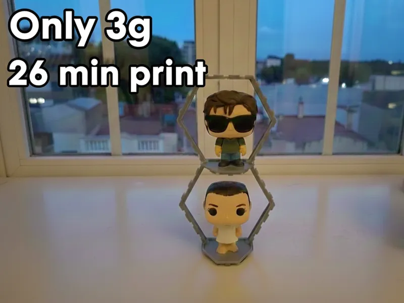 Mini Funko Pop shelf - Kinder Joy size