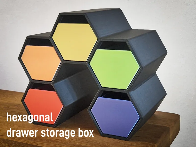 Hexagonal drawer storage box