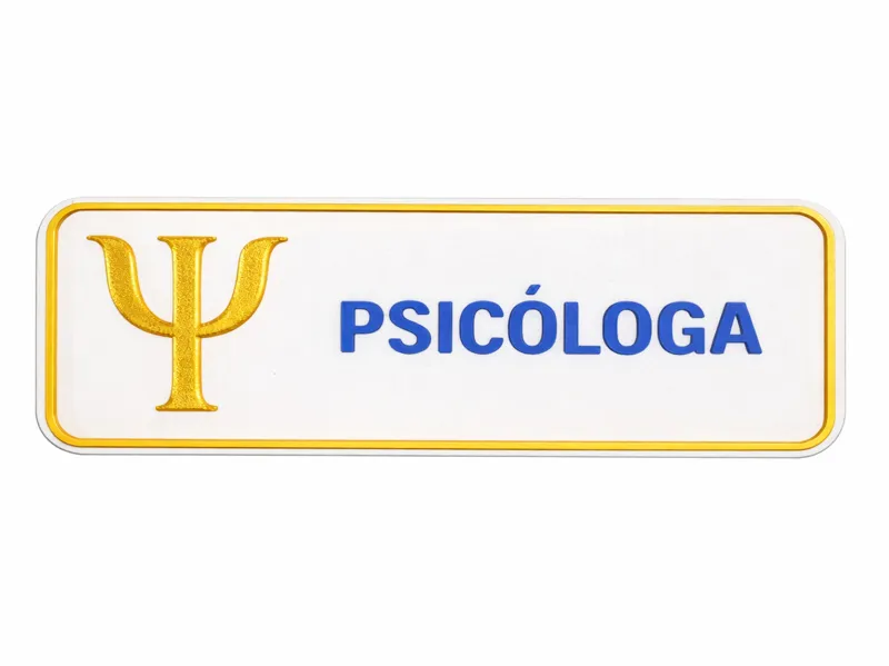 Placa de identificação para Psicóloga