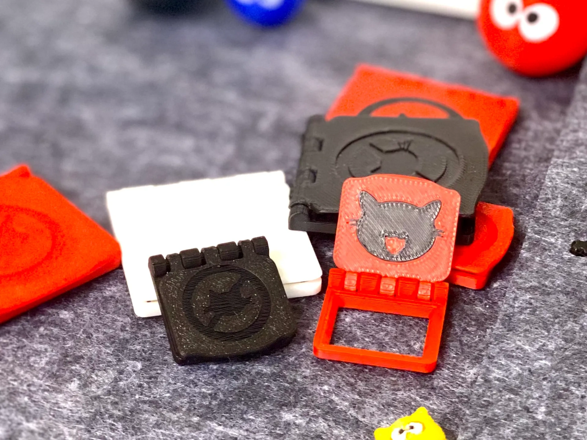 Miniatura 1 do modelo 3D 按钮保护盖（猫咪防护）无支撑一体打印