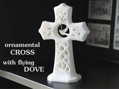 Cruz Ornamental com Pomba