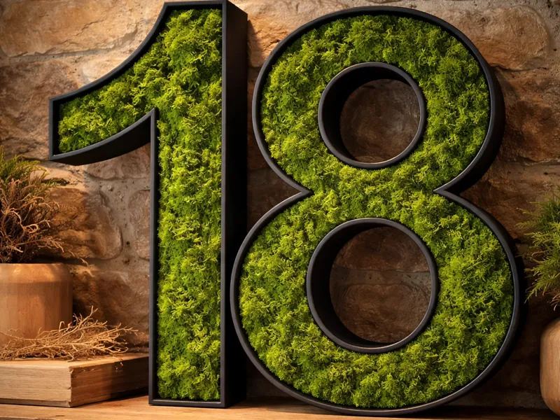 18. Geburtstag - Form für Deko, Bonbons, Moos etc.
