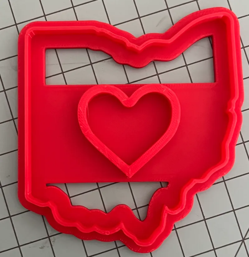 Ohio Love cookie cutter