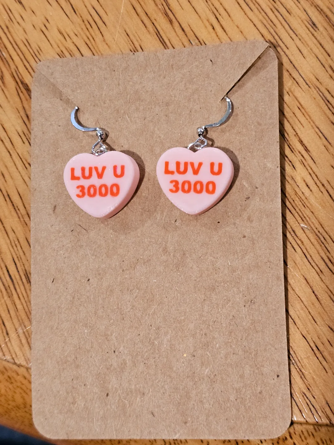 Luv U 3000 Conversation Heart Earring view 3