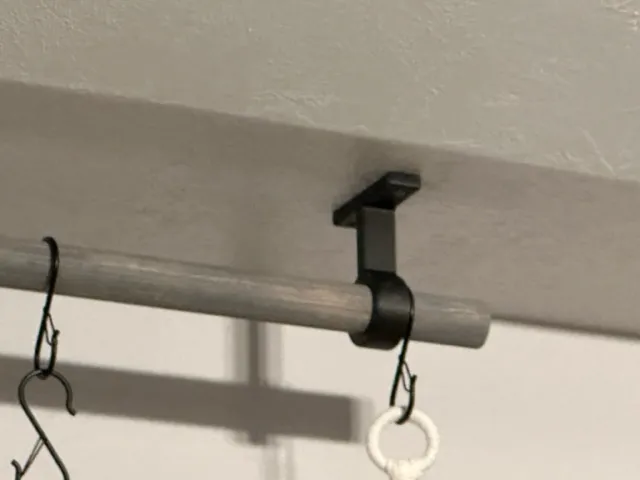 Plant Rod Holder Ceiling mount for 1 5/16" Dia Closet rod 3 on a plate