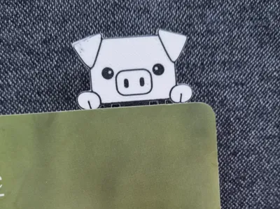 Minecraft Pig Bookmark
