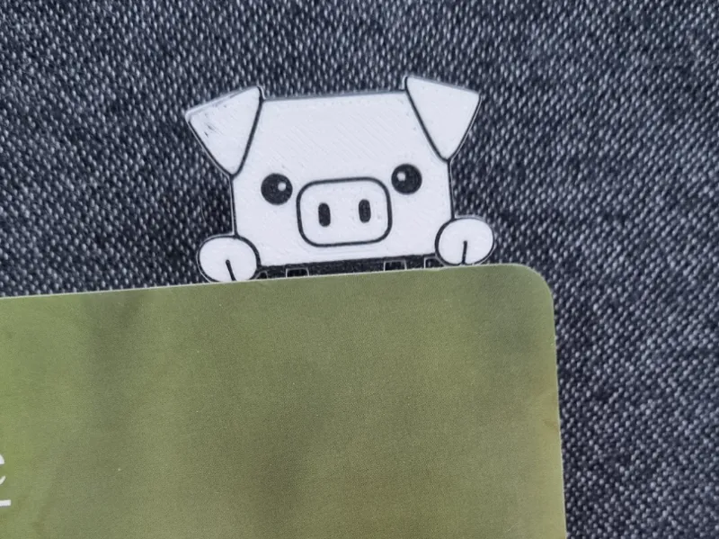 Minecraft Pig Bookmark