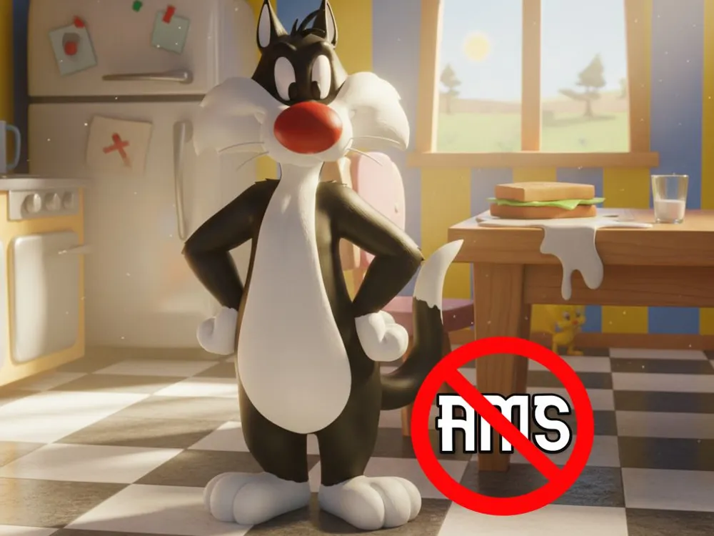 Accesorio para impresora 3D: Sylvester the Cat Multi-Part No AMS Required. Referencia del modelo original.