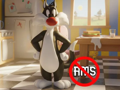 Accesorio para impresora 3D: Sylvester the Cat Multi-Part No AMS Required — referencia de MakerWorld