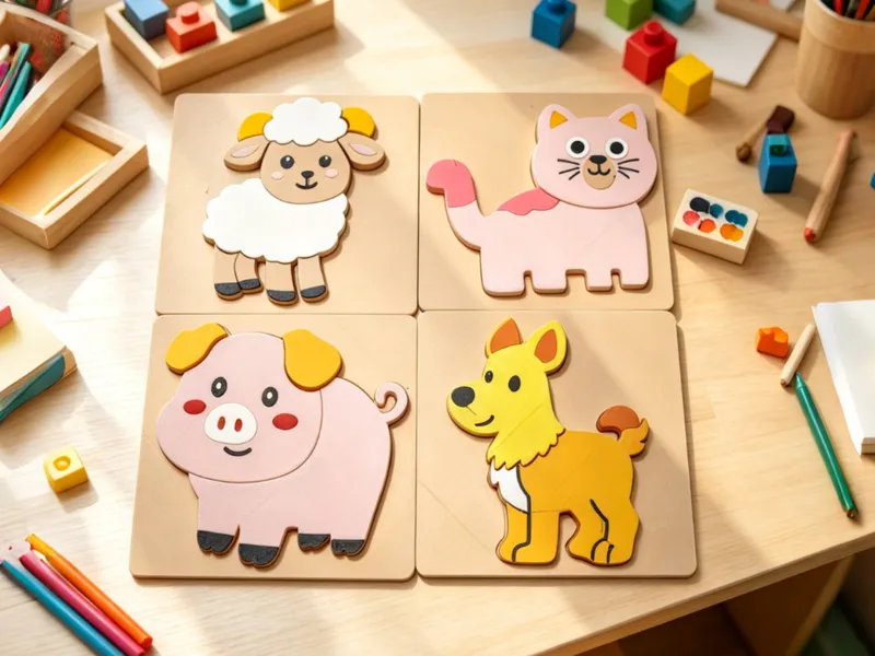 Montessori 4-in-1 Animal 3D Puzzle(8th upload)
