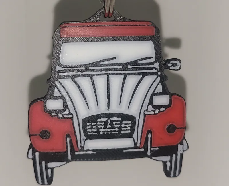 Porte-clés voiture Citroen 2cv 