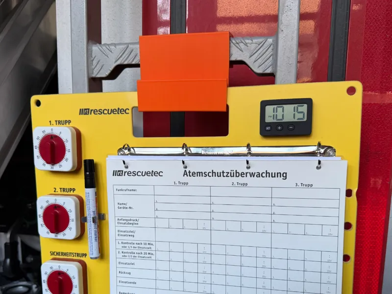 Halter für Atemschutzüberwachungstafel