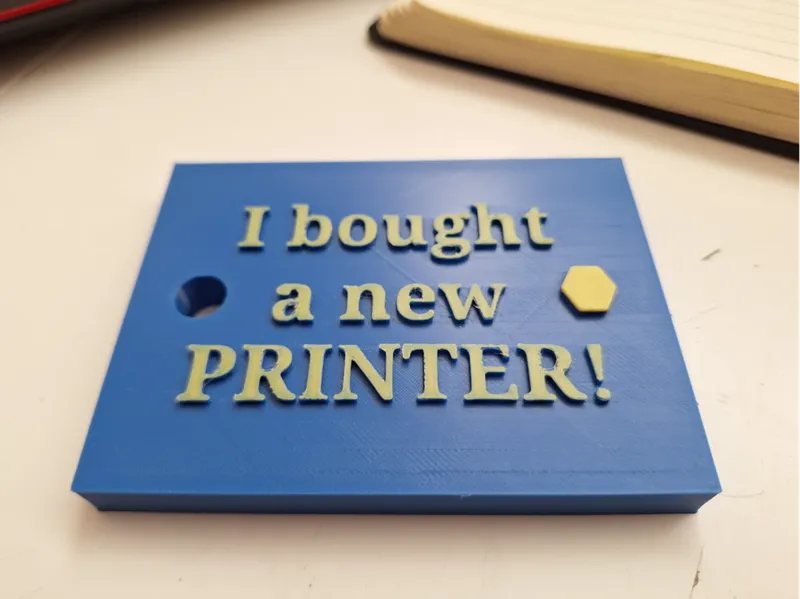 2 colour dimension and finish test 100 x 75 x 10mm