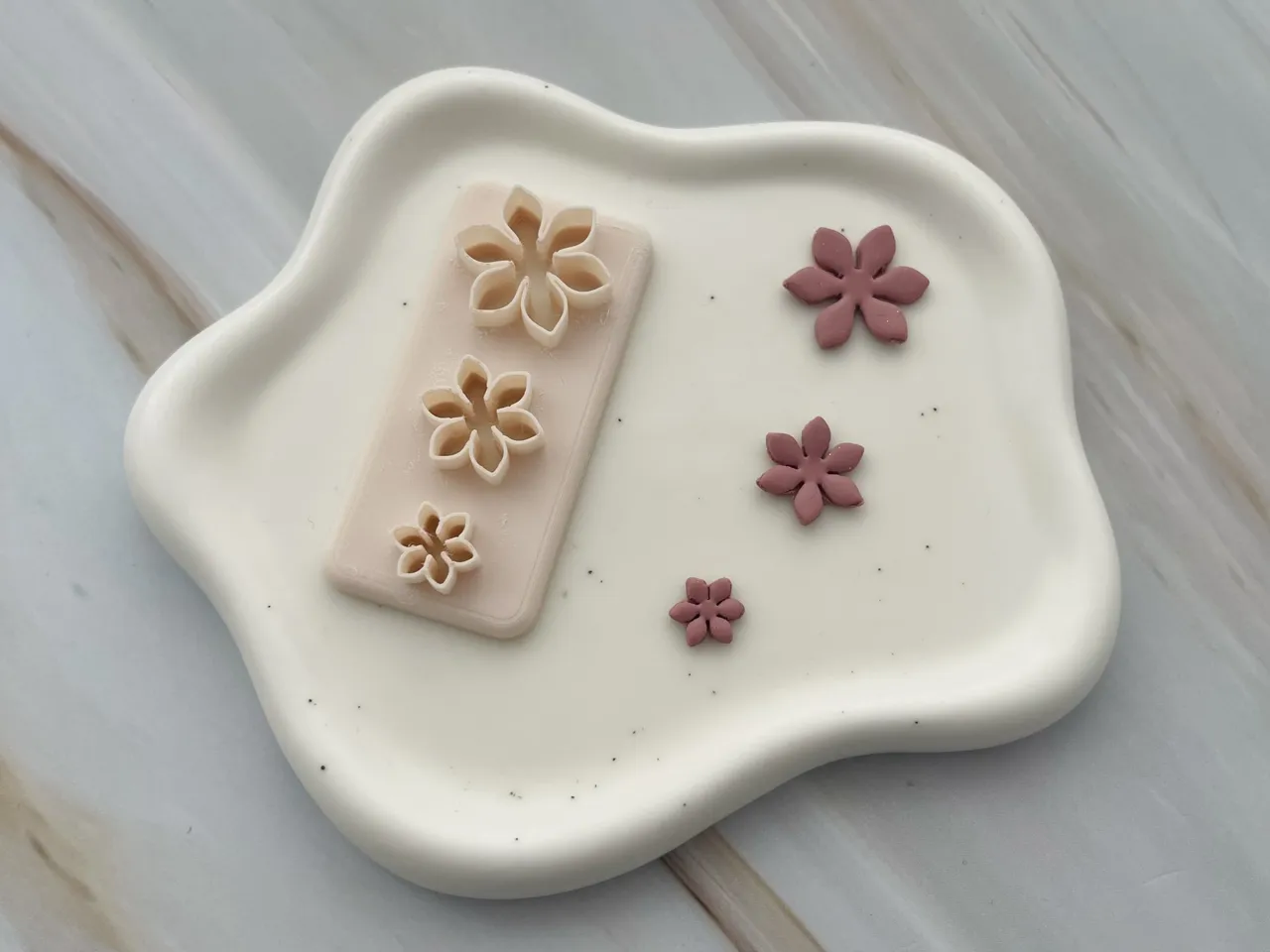 Flower Petals Polymer Clay Earrings Cutter view 2