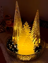Sapins de Noël avec bougie LED — photo 2
