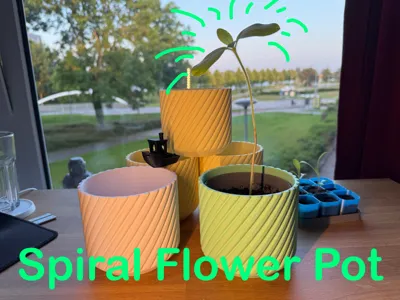 Spiral Flower Pot | Easy Print