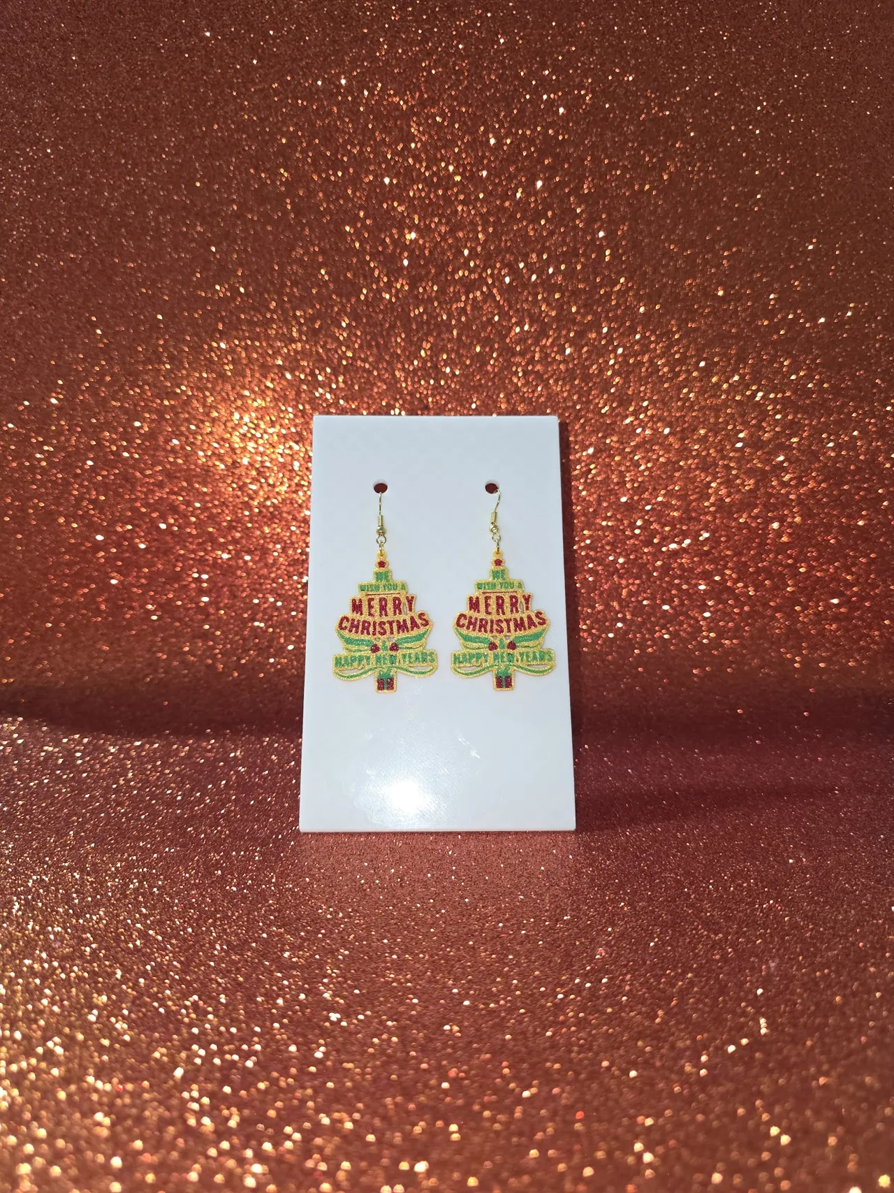 We wish you a merry Christmas earrings view 2