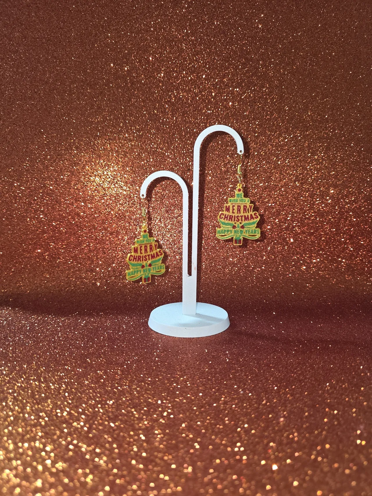 We wish you a merry Christmas earrings view 3