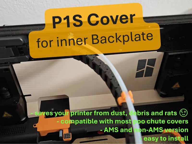 P1S Abdeckung hinten V2 komplett