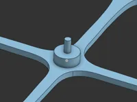 Lazy susan with center pin (no threaded insert)