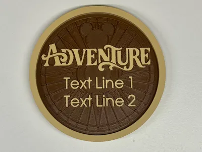 Disney Adventure Room Plaque Magnet
