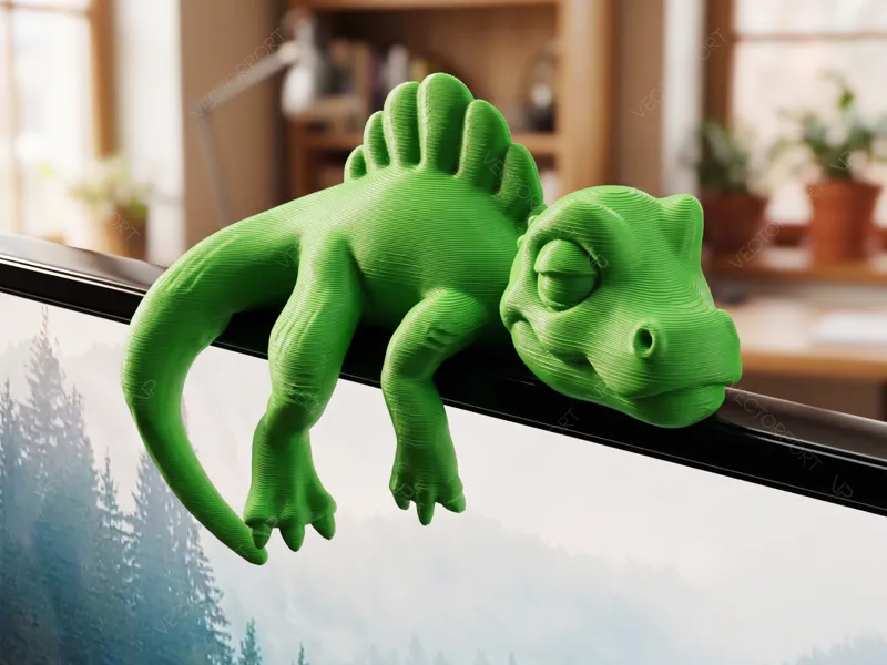 Sleeping Stegosaurus Monitor Sitter Figure #011