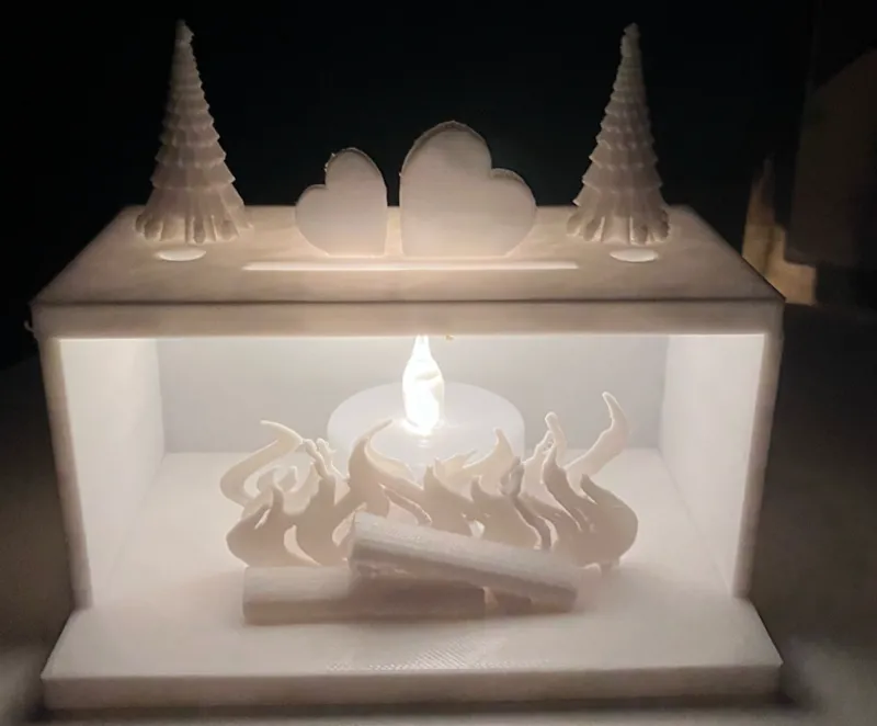 Fireplace tealight holder